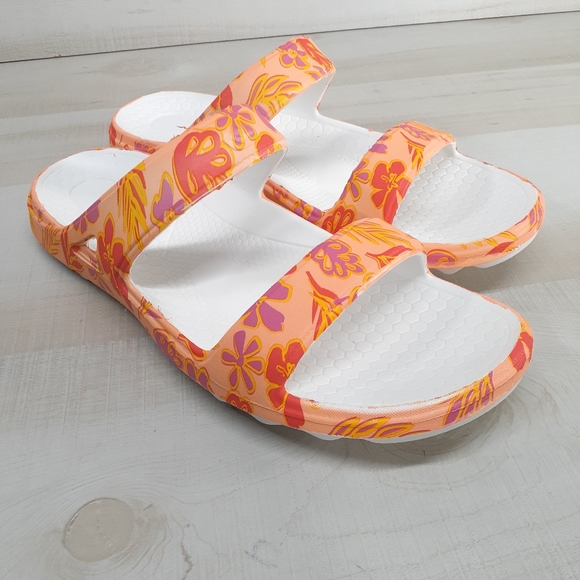 *SOLD*Spenco Floral Fusion Women's Slide Sandals Size 10 Wide - Picture 2 of 10